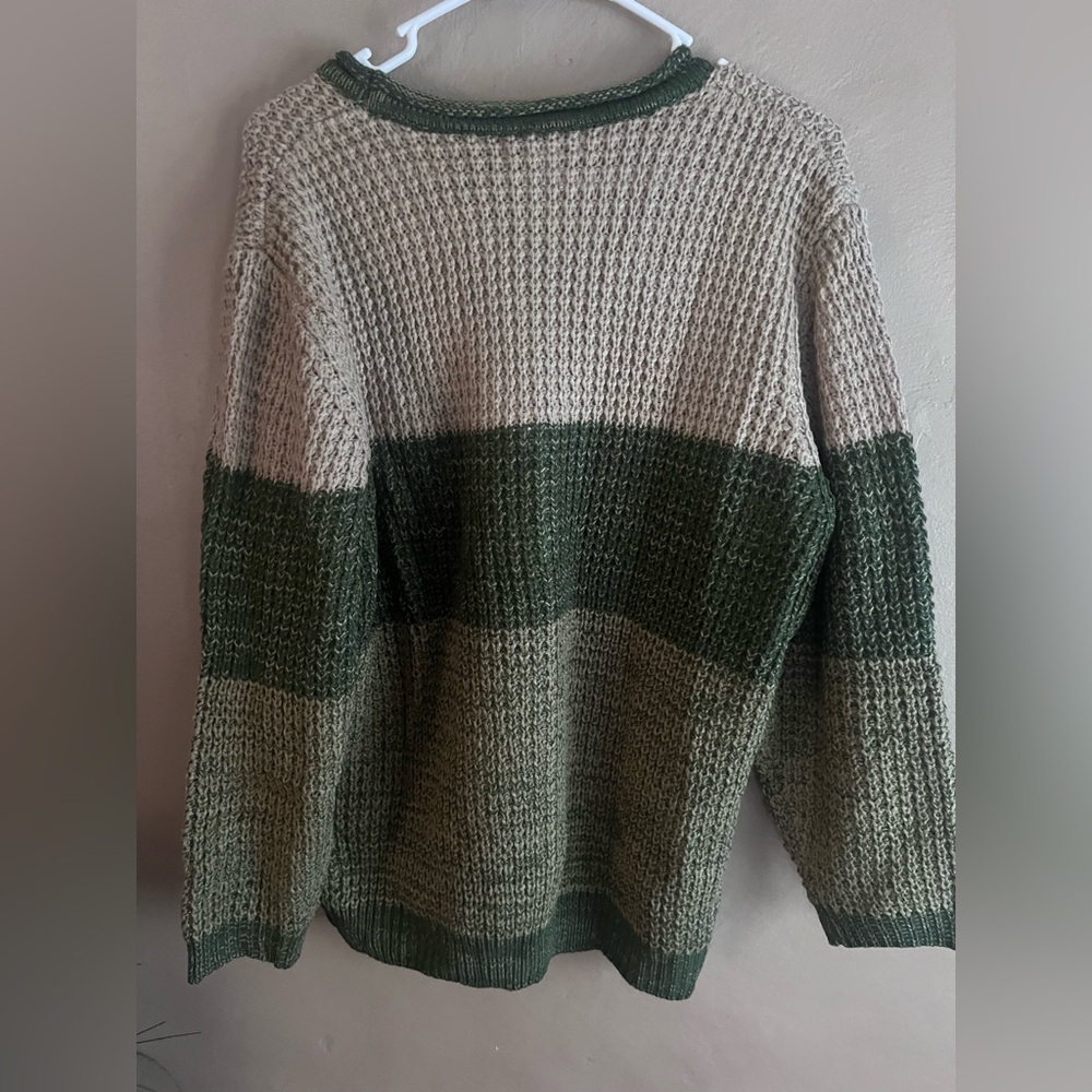Serengeti Olive and Beige Women's Cardigan - Picture 3 of 3